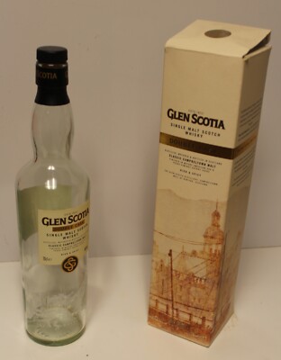 Glen Scotia Double Cask Single Malt Scotch Whisky Bottle EMPTY-70 cl-with Box