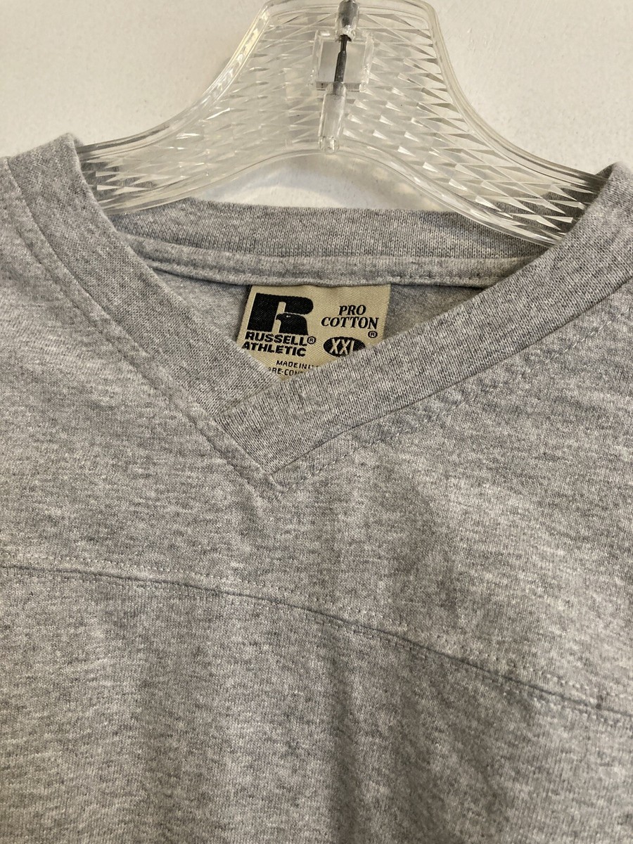 \".RUSSELL\" PRO COTTON グレー Vintage Russell Athletic Pro Cotton Striped T-shirt XL Gray