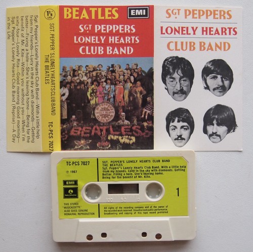 THE BEATLES - SGT. PEPPER'S LONELY HEARTS (TCPCS7027) EARLY 70s UK CASSETTE TAPE - Picture 4 of 8