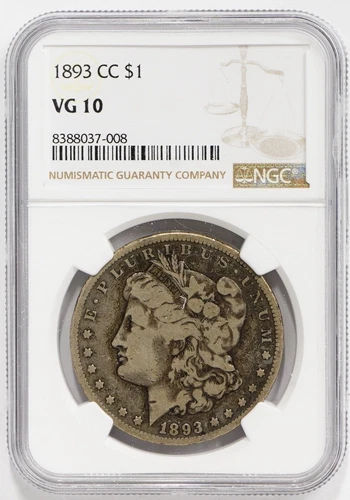 1893 CC Morgan Dollar NGC VG-10