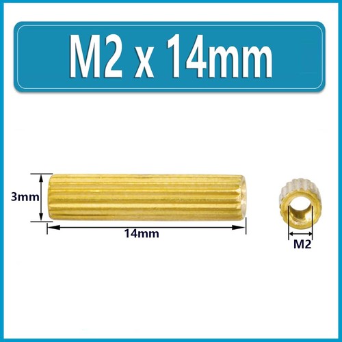 Brass Knurled Round Studding Connector Nuts M2 Threaded Sleeve Rod Bar Stud - Picture 22 of 43