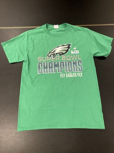 Philadelphia Eagles Super Bowl Champions Green T Shirt Sz. Small Fly Eagles Fly - Picture 1 of 10