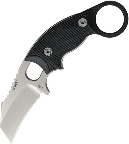 Hogue EX-F03 Fixed Blade Knife 2.25 " Hawkbill Tumbled Finish Black - 35329
