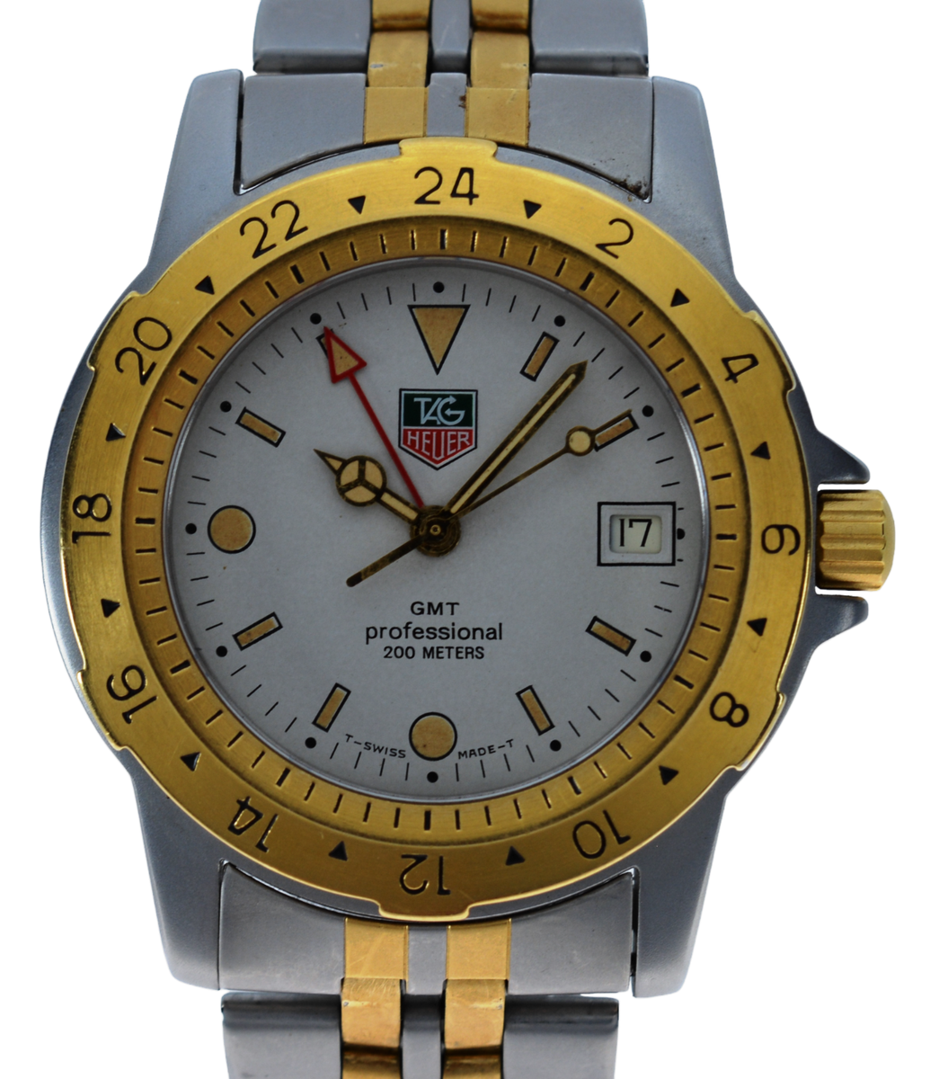 Men's Vintage Tag Heuer 40mm Two Tone Professional 1500 Men's Vintage Tag Heuer 40mm Two Tone Professional 1500