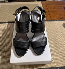 NINE WEST - Black Ankled Strap Sandals: Size 6M