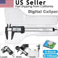 6inch LCD Digital Caliper Electronic Gauge Carbon Fiber Vernier Micrometer Ruler