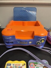 V TECH V Smile TV Learning System 4 Games Dora And Finding Nemo - Untested