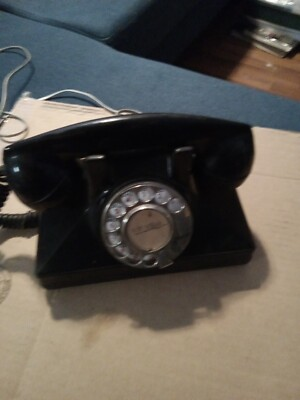 #ad Vtg The North Electric Mfg Co. Rotary Desk Telephone Black Bakelite Galion Ohio $40.90