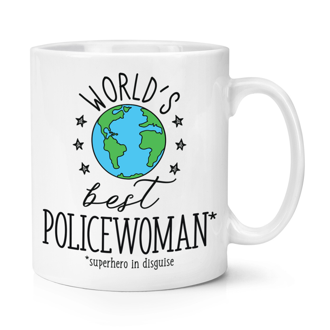 World's Best Policewoman 10oz Mug Cup Funny Joke Favourite Police
