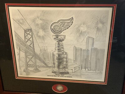 KONRAD HACK HAND SIGNED NUMBERED DETROIT RED WINGS HOCKEY TOWN Stanley Cup 1997