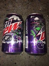      New Limited Edition Mountain Dew Purple Thunder Berry Plum Flavor 2 Cans 