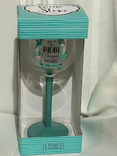 TMD Holdings Mothers Day 18 oz Wine Stem Glass New In Package