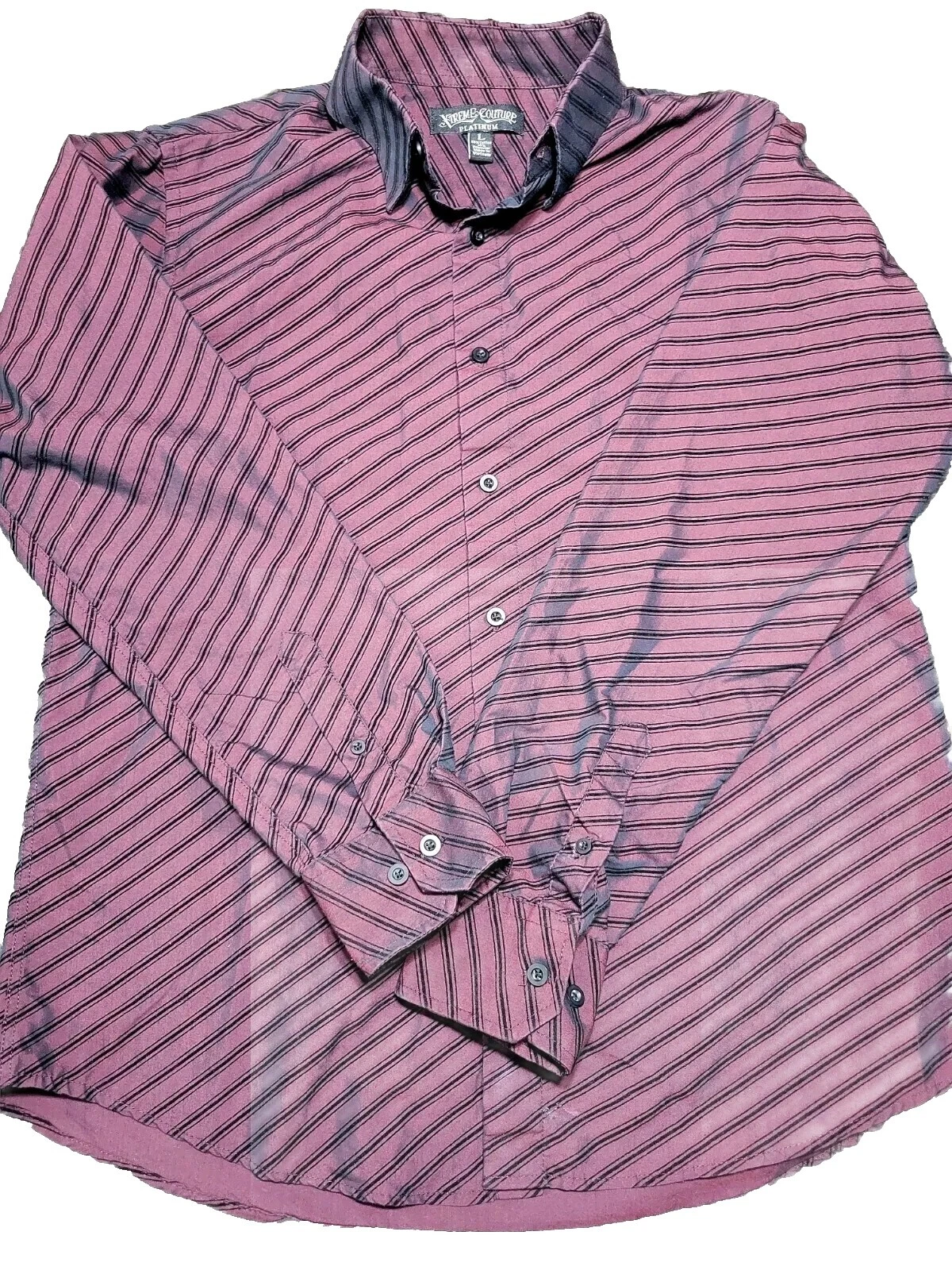 Tamaño regular a Rayas Extreme Informal Con Botones camisas para hombres