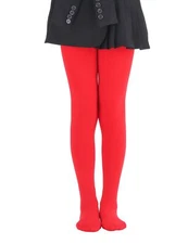Girls Winter Warm Fleece Lined Tights Thick Dance Tights 11-13 Red