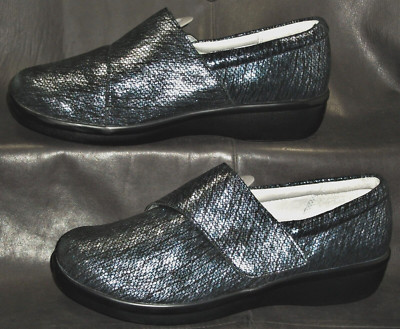 Alegria Lauryn LAU-853 women's blue textured leather monk strap shoes size EU 38