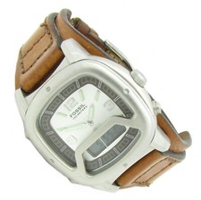 Fossil Herren Armbanduhr Kalender Wecker Timer Edelstahl BQ-9232 5ATM B neu S156