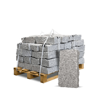 Palette 1000 kg Granit Randsteine 40×20×15 cm   Terrasse | Mauersteine