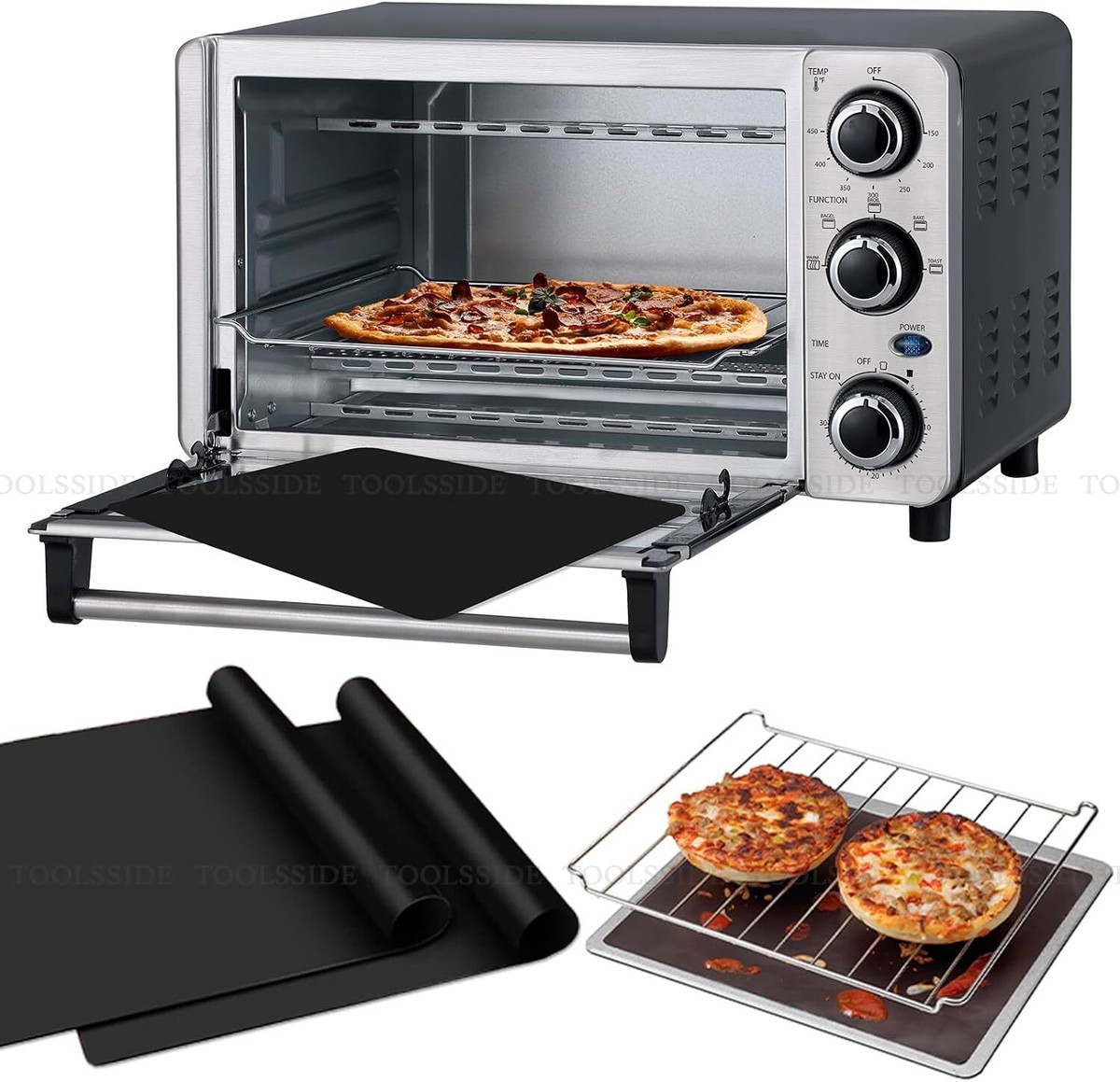 100% Non-Stick Toaster Oven Liner PACK 11