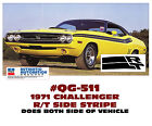 <!--F#f_0-->QG-511 1971 DODGE CHALLENGER - R/T SIDE STRIPE with R/T LOGO - DECAL KIT<!--F/-->
