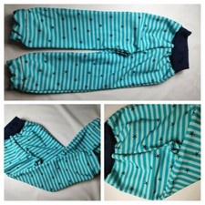 Softshellhose, türkis-hellblau gestreift Stern gerades Bein Matschhose handmade 