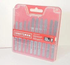 Craftsman 13 Piece T Shank Multi Purpose Jigsaw Blade Set with Storage Case
