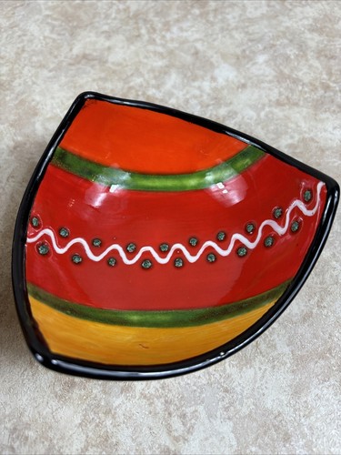 Set of DEL RIO SALADO Handmade Painted Trinket Dish Sauce Dish Spain - Picture 3 of 7