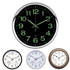 Large 12 inch Wall Clock Silent Quartz Indoor Bedroom Modern Home Shop Art Decor