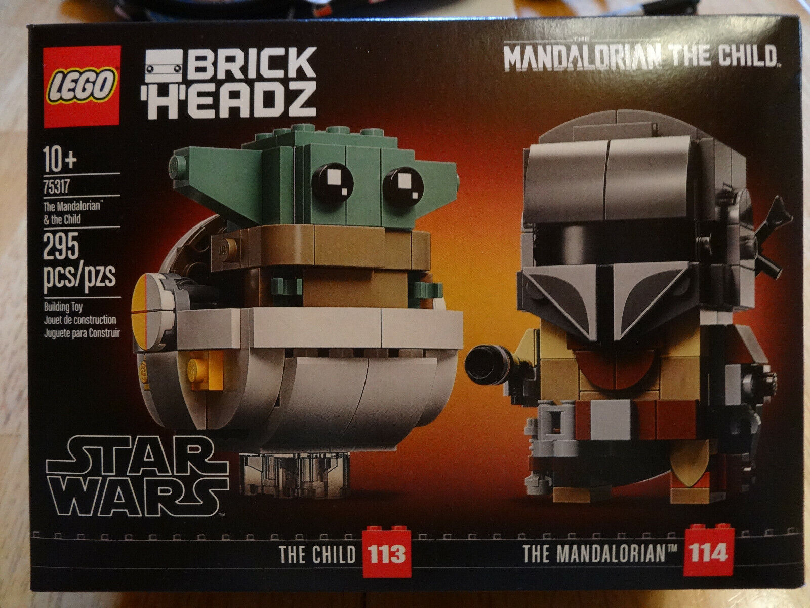 Lego Set 75317 Brickheadz Star Wars 114 The Mandalorian & 113 The Child NEW