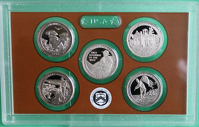 2016 S US Mint America the Beautiful Quarters Proof ATB 5 Coin Set COIN ONLY