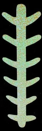 THE FISHING LURE TAPE COMPANY 3" CRUSHED GLOW 10 PACK Ladderback Die Cut Fishing Lure Tape