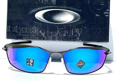 NEW Oakley WHISKER Satin Black PRIZM Sapphire Lens Sunglass 4141 NEW Oakley WHISKER Satin Black PRIZM Sapphire Lens Sunglass 4141