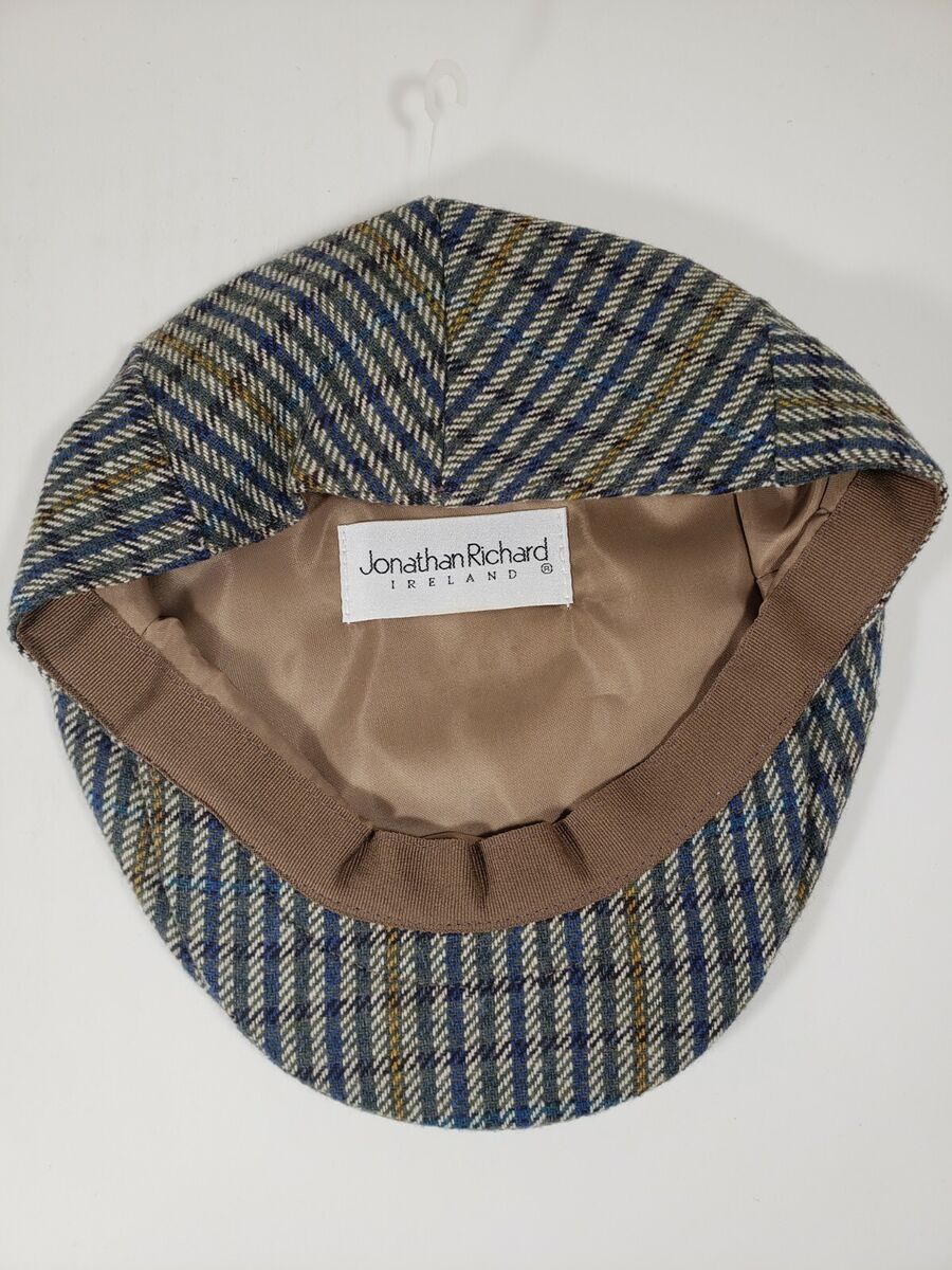 JONATHAN RICHARD PLAID FLAT CAP ( NEWSY NEWSBOY GOLF IVY