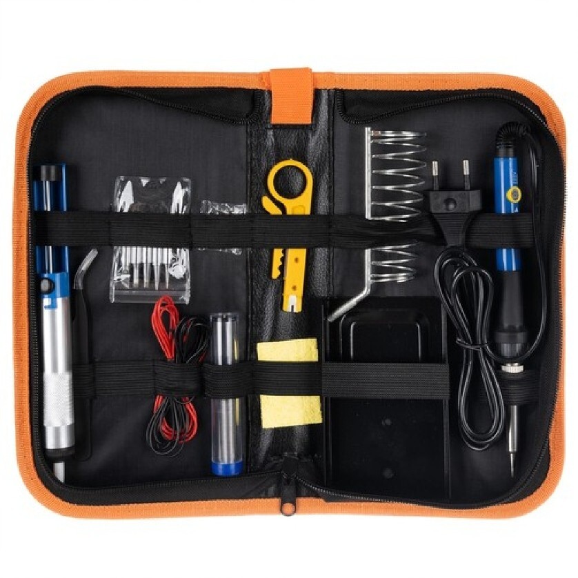 Kit Saldatore A Stagno 60W Con Pompa Dissaldante - Professionale Per Elettronica E Gioielli