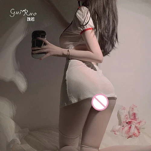 Sexy Dessous japanische Krankenschwester Cosplay Rock Kleid Arzt Uniformen Party Kostüme - Bild 5 von 16