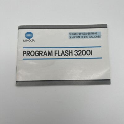 Minolta Program Flash 3200i Bedienungsanleitung #P3