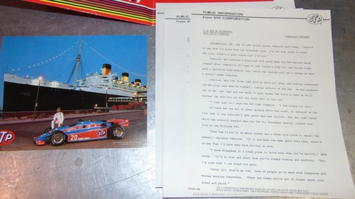 1984 STP Racing News Release Pictures Gordon Johncock Indy Car 30th Anniversary - Picture 3 of 6