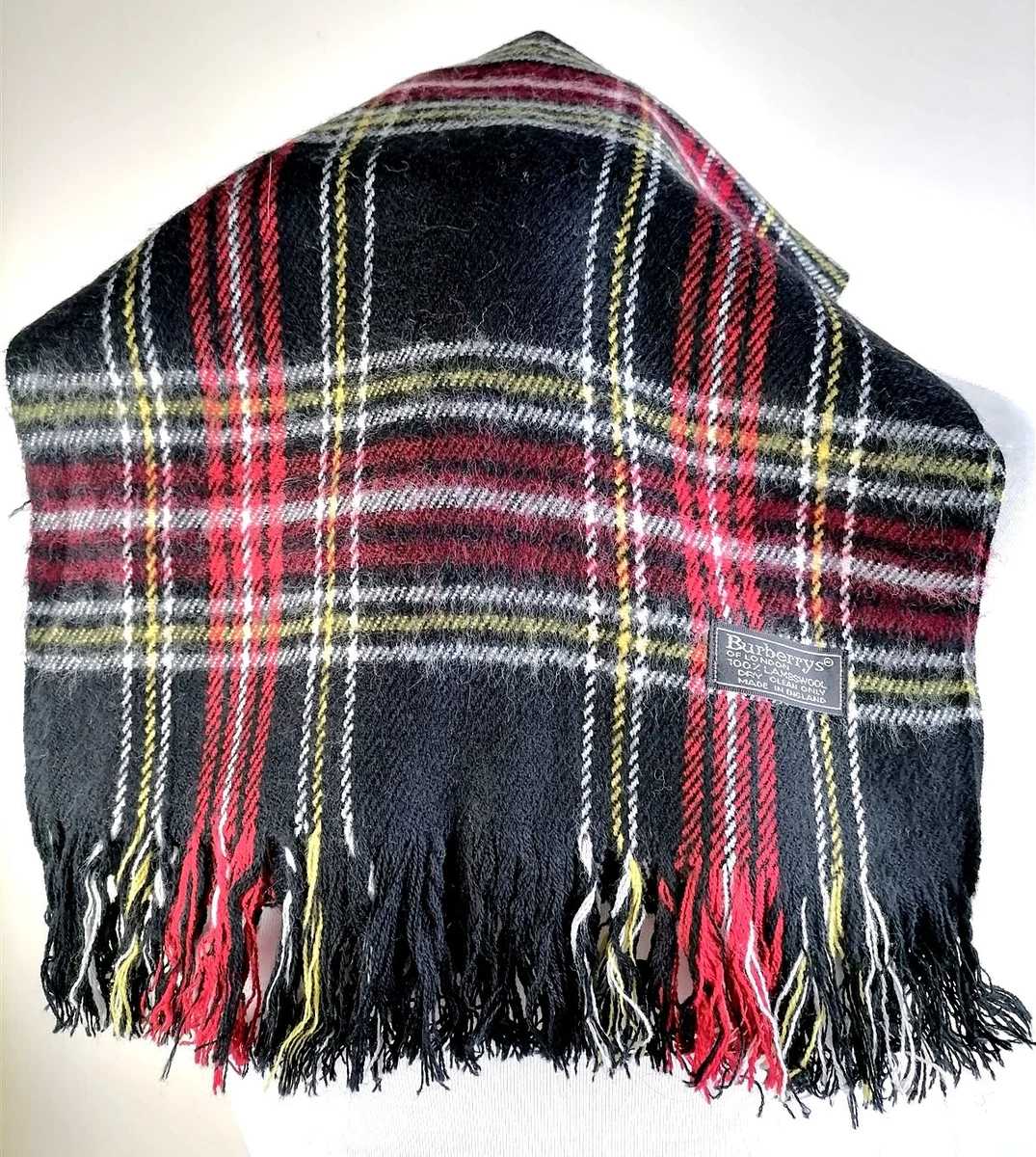 Black and cheap red burberry scarf