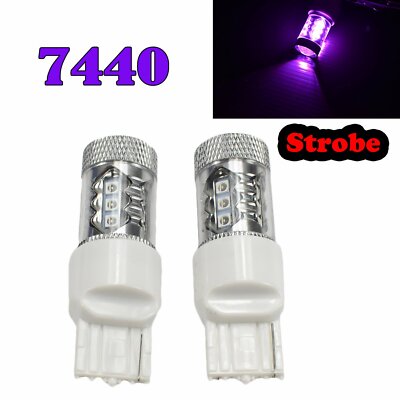 Strobe T20 7440 7441 992 W21W 12V 80W Purple LED Rear Signal Light M1 Japan
