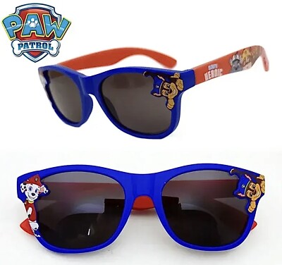 Kids PAW PATROL Blue/Red SUNGLASSES Eye Shades & CASE Chase Marshall Zuma Rocky