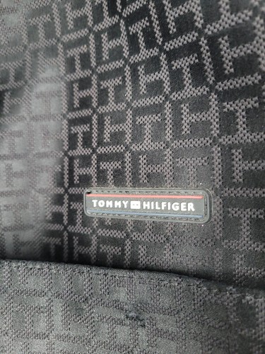 Tommy Hilfiger Monogram Signature Logo Jacquard Black Side Pockets Backpack - Picture 3 of 16