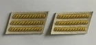 US Civil War Confederate Staff or Engineers Captain bullion rank badges
