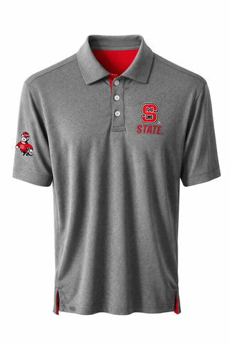 Chiliwear Mens NC State Wolfpack Polo NCAA Button Shirt Small Gray