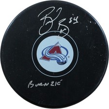 Brent Burns Autographed/Signed Colorado Avalanche Logo Puck Fanatics 54971