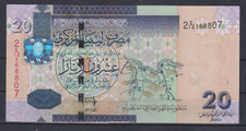 Libya 20 Dinars, 2008 Pick 74 UNC & 543