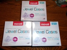 72 cases - New, Sealed Maxwell CD DVD Jewel Cases 6 packs 12 ct each pack