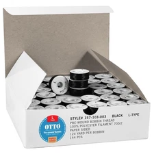 10 Pack Of OTTO Embroidery Pre-Wound Bobbin Thread - 157-103