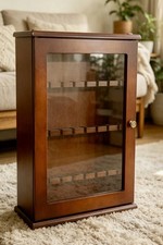 Vintage Wooden Souvenir Display Cabinet Case Wall Mounted Storage Rack