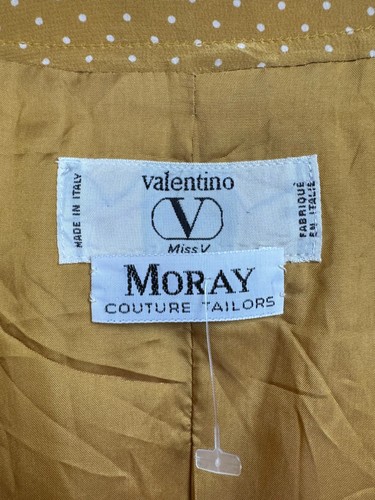 Valentino miss V yellow polka dot silk v-neck blazer jacket - Picture 8 of 10