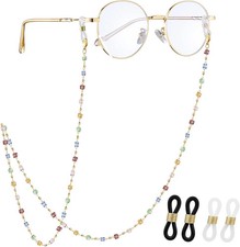 Eyeglasses Chain for Women, Natural Crystal Glasses Chain Sunglasses Holder Neck