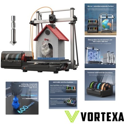 Anycubic Kobra 3 Max Combo 3D-Drucker, 420x420x500mm, 600 mm/s Schnelligkeit